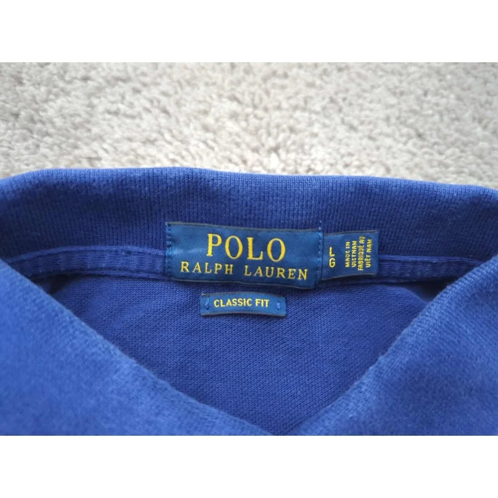 Polo Ralph Lauren Polo Shirt Mens‎ L Blue Short Sleeve Classic Fit Golf Casual